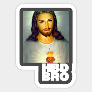 Happy Birthday Bro, Jesus Sticker